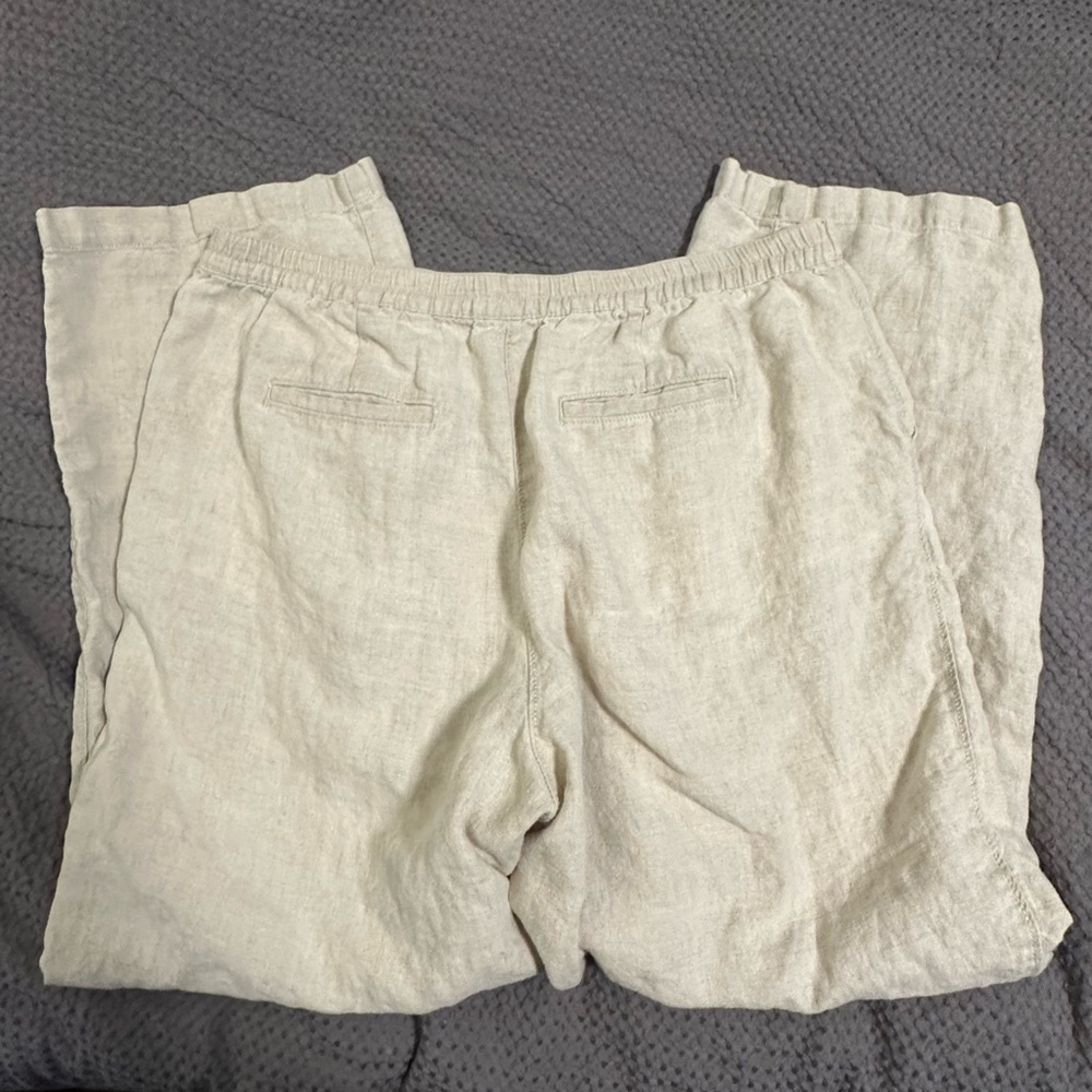Women's Premium  100% Linen button up Pants - Picture 5 of 8